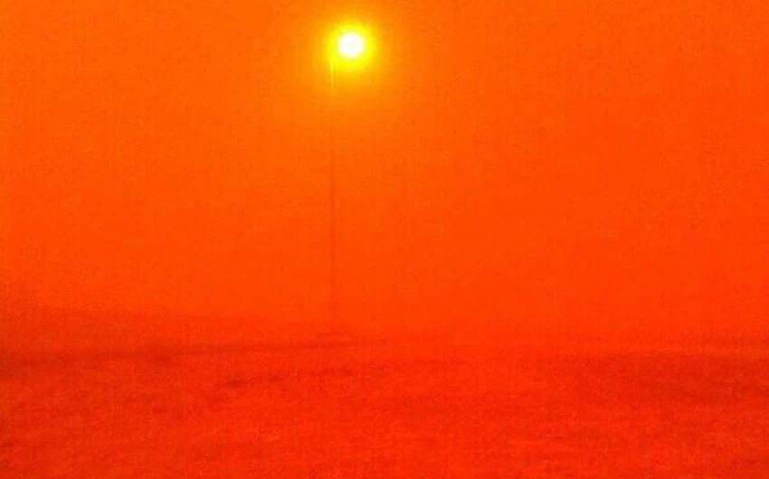 بالصور .. غبار كثيف في منطقة حائل يقلب النهار لليل 