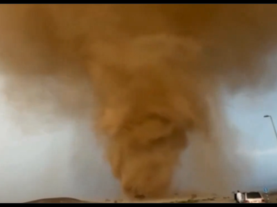 Scenes of tornadoes that swept through several areas in the UAE on Wednesday