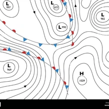 ما هو مصطلح الخط الموجود على خريطة الطقس الذي يصل بين نقاط الضغط الجوي المتساوي؟