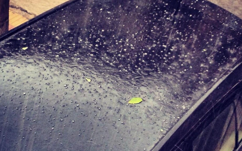الأمطار و حبات البرد - تصوير علي دهمش