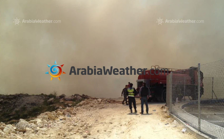 اندلاع حريق كبير غرب العاصمة عمان .. مشاهد حصرية من قلب الحدث