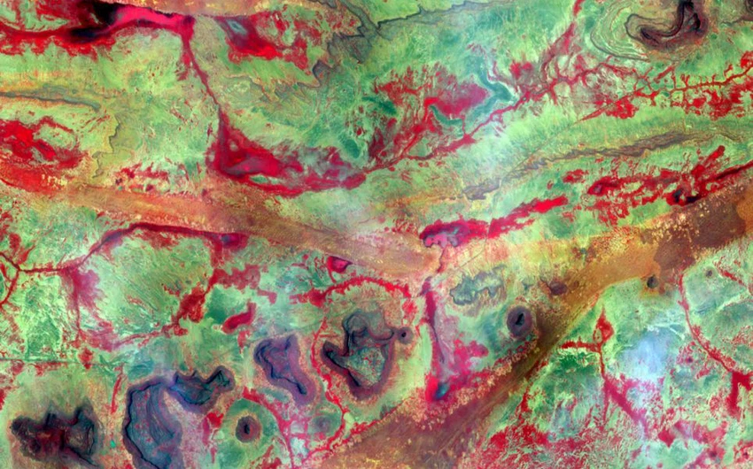صورة من الفضاء لأجزاء من وسط دولة مالي