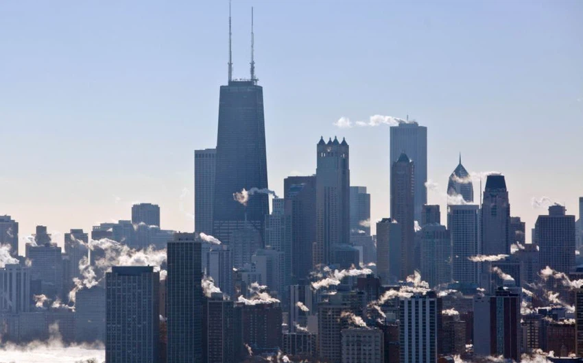 شيكاغو سجلت أبرد حرارة منذ 1988 حيث وصلت الحرارة الصغرى إلى 27 تحت الصفر