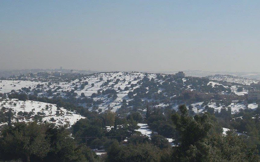 صورة مهداة من صفحة بدر الجديدة لحال الغطاء الثلجي في المنطقة
