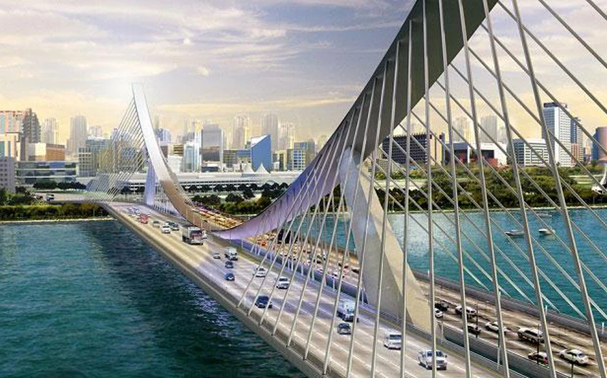 In pictures: The world&#39;s largest arch bridge in Dubai