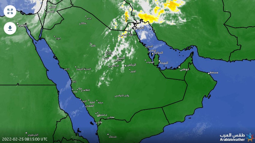 Riyadh - 11:50 am | Increasing chances of rain in Riyadh in the coming hours