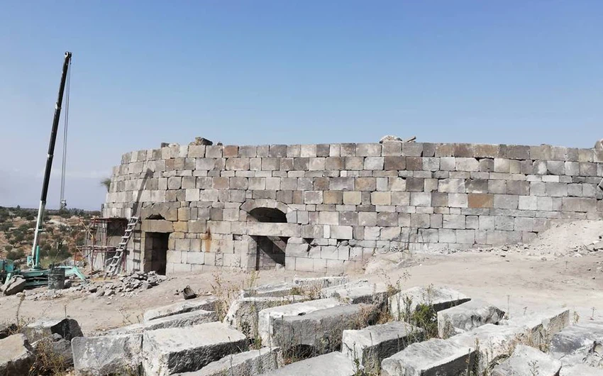 ترميم المدرج الغربي في مدينة جدارا ( أم قيس ) الأثرية  بشمال الأردن 