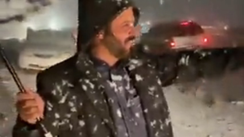 Urgent and video | Heavy snow falls in unusual areas that include large parts of southern Tabuk
