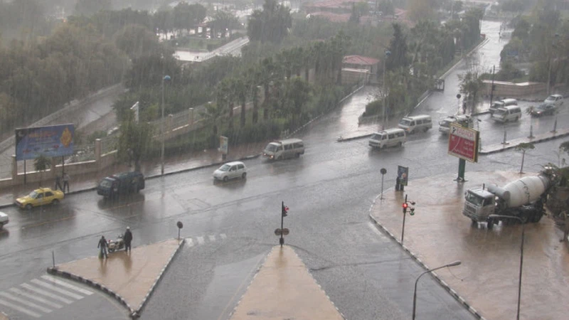 صورة أرشيفية لأمطار دمشق صورة أرشيفية لأمطار دمشق