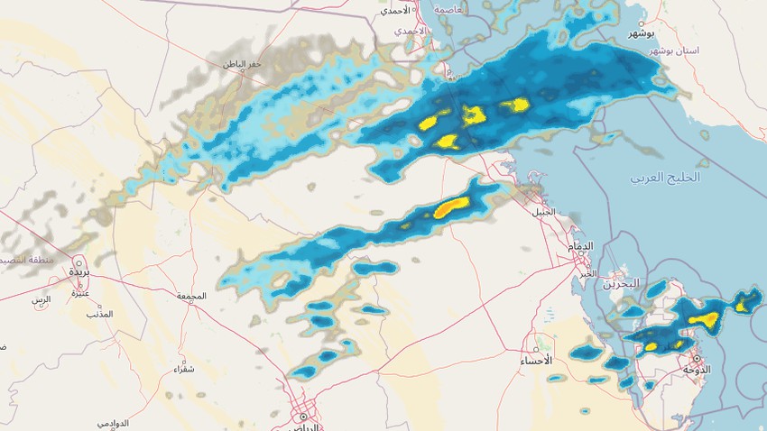 Saudi Arabia 1:10 am | Unstable weather and rain in parts of Sharqiyah and Riyadh tonight and tomorrow
