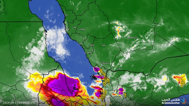السعودية - 12:40م | سحب رعدية تؤثر على جازان وتوقعات بامتداد الأمطار لمناطق أخرى الساعات القادمة السعودية - 12:40م | سحب رعدية تؤثر على جازان وتوقعات بامتداد الأمطار لمناطق أخرى الساعات القادمة