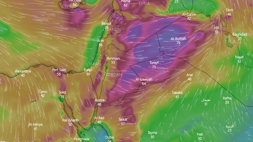 هام - السعودية | المناطق المشمولة بتوقعات الغبار ليوم الجمعة