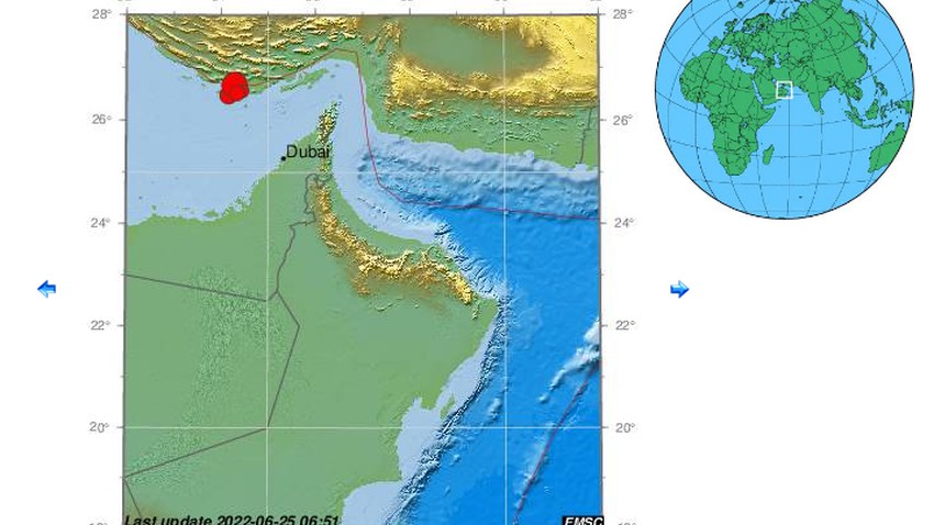 Golfe Persique | Un nouveau tremblement de terre de magnitude 6 frappe le sud de l&#39;Iran et a été ressenti par les habitants des Émirats arabes unis