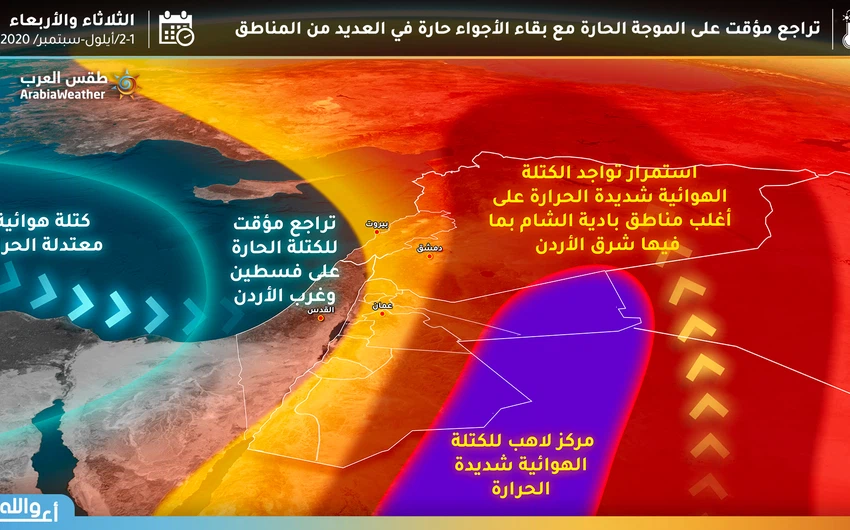 عاجل: اشتداد غير مسبوق على الموجة الحارة اعتباراً من الخميس و الحرارة تُقارب 44 درجة في عمان الجمعة