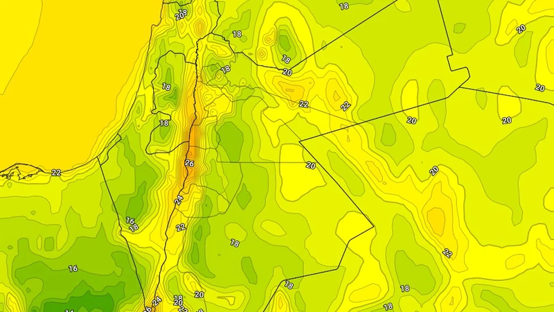 الأردن: الليلة/ أجواء لطيفة تميل للبرودة في ساعات الليل المتأخرة (إليكم قائمة بدرجات الحرارة الصغرى) | عرب تايم الأردن: الليلة/ أجواء لطيفة تميل للبرودة في ساعات الليل المتأخرة (إليكم قائمة بدرجات الحرارة الصغرى) | عرب تايم