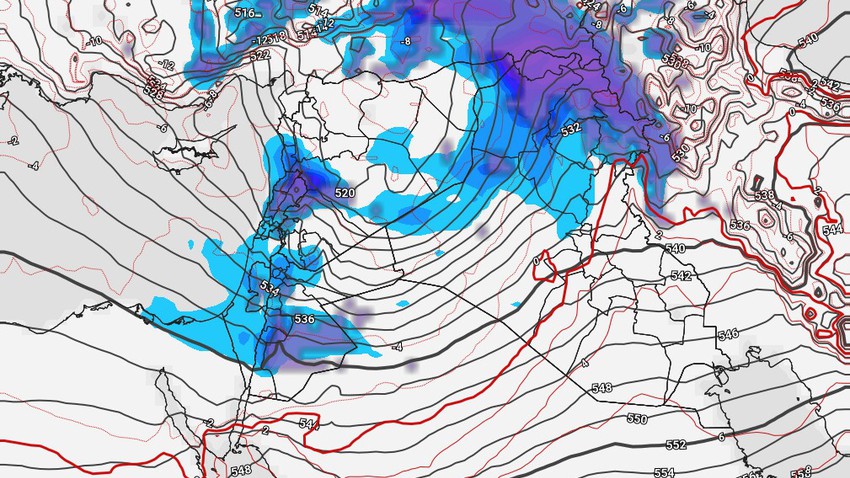 Iraq | Snow intensified in the northern areas on Wednesday/Thursday night with the extension of rain to additional areas