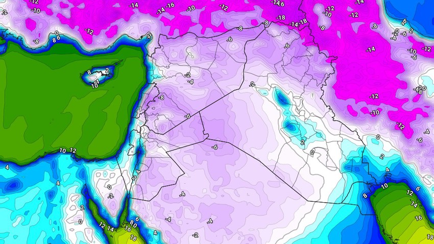 Iraq | Temperatures plunge again below zero degrees Celsius on Thursday/Friday night, and a warning of a strong wave of freezing