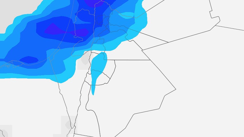 Jordan | Very cold weather and showers of rain Monday with renewed alerts from the danger of frost and freezing at night