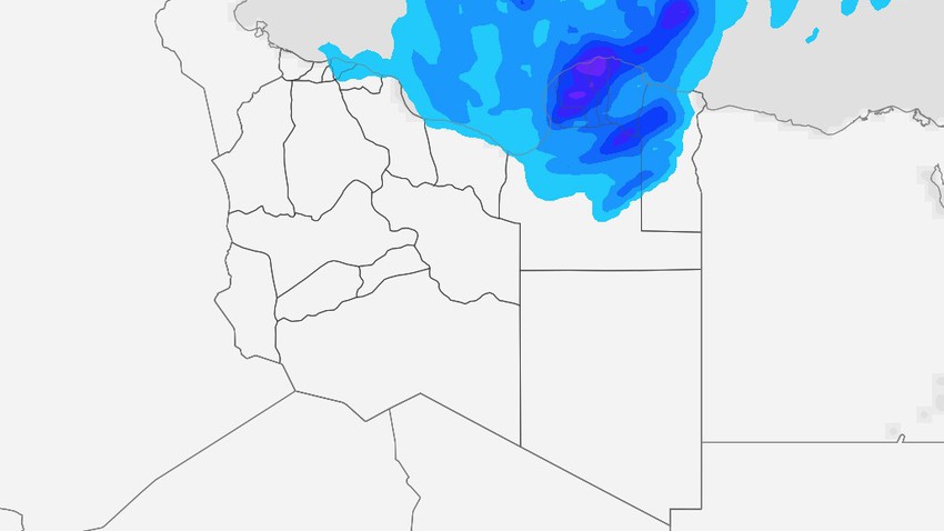 ليبيا | كتلة هوائية باردة تعبر مساء وليل الأربعاء/الخميس وامطار غزيرة على المناطق الشمالية مع ارتفاع خطر تشكل السيول 