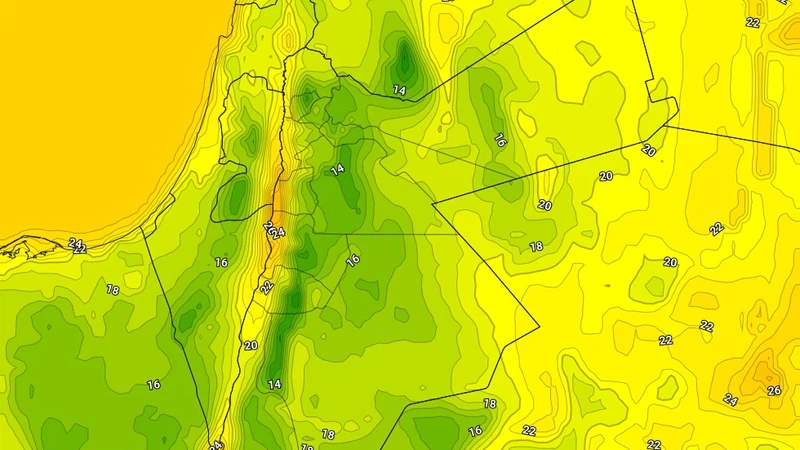 انخفاض الحرارة لأقل من 14°م الليلة بهذه المناطق… إليكم توقعات الطقس لنهاية الأسبوع | عرب تايم انخفاض الحرارة لأقل من 14°م الليلة بهذه المناطق… إليكم توقعات الطقس لنهاية الأسبوع | عرب تايم