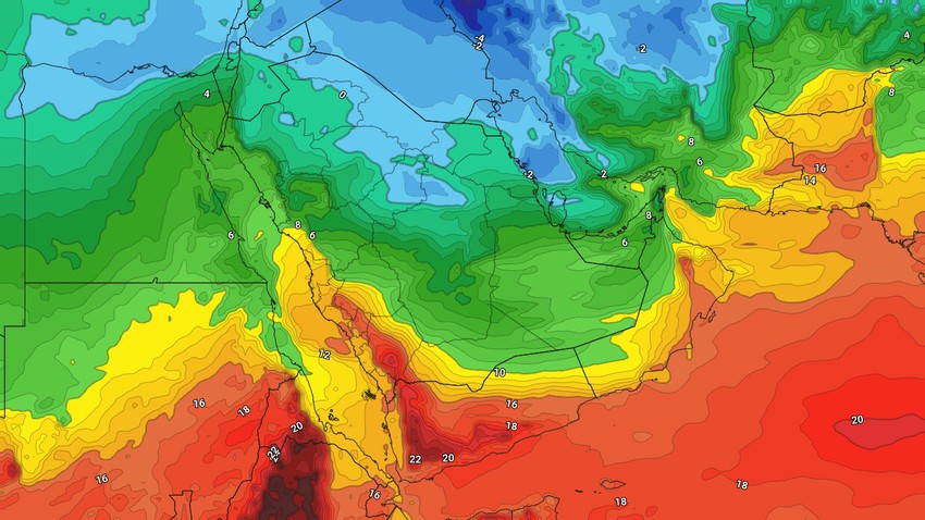 Kuwait | Very cold weather at the end of the week and chances of frost formation and freezing at night