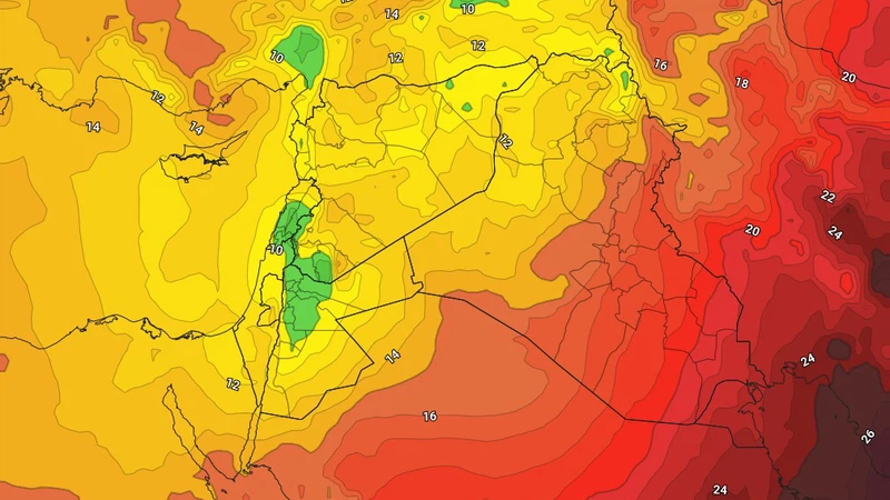 الأردن: انخفاض إضافي على درجات الحرارة الاثنين مع بقاء فرص الأمطار المتفرقة واردة في هذه المناطق | عرب تايم الأردن: انخفاض إضافي على درجات الحرارة الاثنين مع بقاء فرص الأمطار المتفرقة واردة في هذه المناطق | عرب تايم