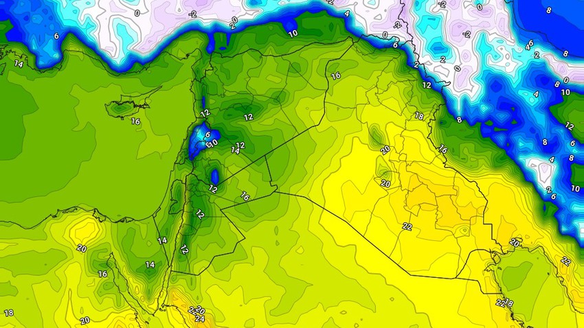 العراق | ارتفاع آخر على درجات الحرارة وطقس مُشمس الاثنين واقل برودة من السابق   