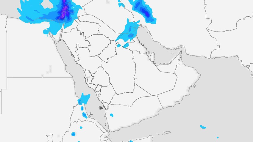الكويت - نهاية الأسبوع | فرصة لزخات من الأمطار في نطاقات جغرافية عشوائية الجمعة قد تكون رعدية أحياناً 