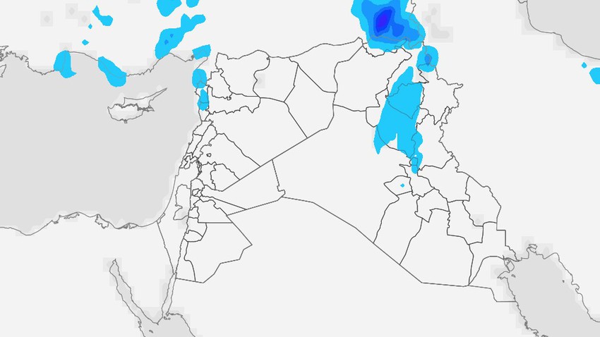 العراق | انخفاض على درجات الحرارة الأربعاء وفرصة لزخات محلية من الأمطار على مناطق عشوائية   