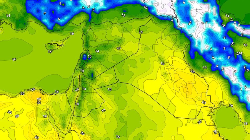 العراق | ارتفاع قليل على درجات الحرارة في مُختلف المناطق في الإثنين مع هبوب الرياح الشمالية الغربية
