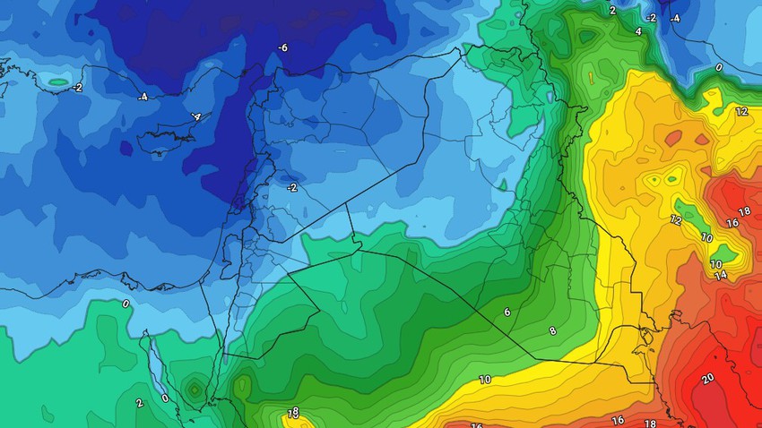 العراق | بدء تأثير كتلة هوائية شديدة البرودة الثلاثاء وانخفاض ملموس على درجات الحرارة 