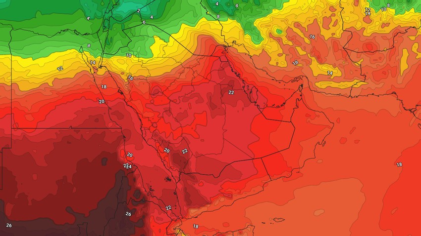 الكويت | منخفض جوي خماسيني الاثنين وطقس دافئ ومُغبر