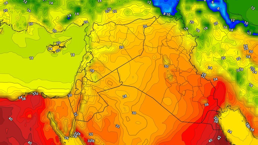 Iraq | A little drop in temperatures Thursday and dusty weather in many areas