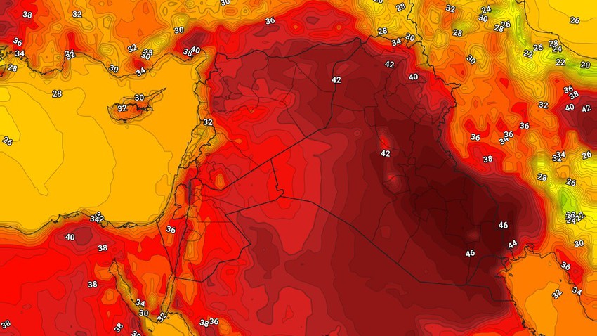 Iraq | A little rise in temperatures Thursday and high humidity in the south