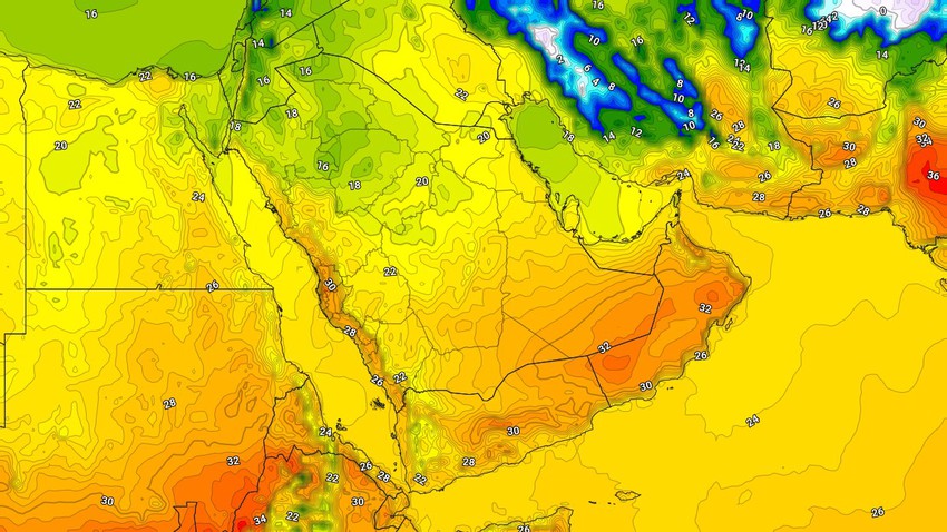 الكويت | انخفاض على درجات الحرارة الاثنين مع نشاط للرياح الشمالية الغربية