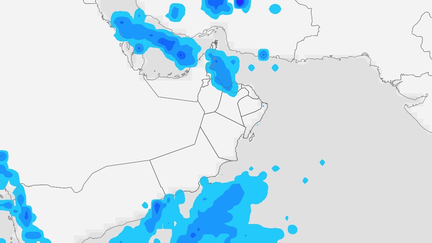 الإمارات | استمرار تأثر البلاد بامتداد مُنخفض جوي الأيام القادمة و استمرار فرص الامطار في بعض المناطق 