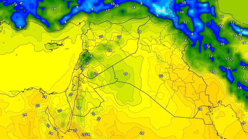 Iraq | Below average temperatures and autumn weather in most areas on Wednesday