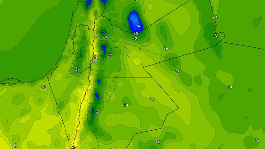 الأردن | ارتفاع قليل على درجات الحرارة الخميس مع بقائها أبرد من مُعدلاتها بكثير   