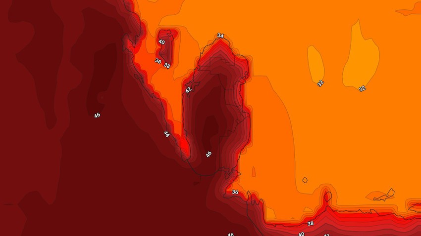 قطر والبحرين | ارتفاع على درجات الحرارة الثلاثاء مع نشاط للرياح الشمالية الغربية خاصة فترتي العصر والمساء