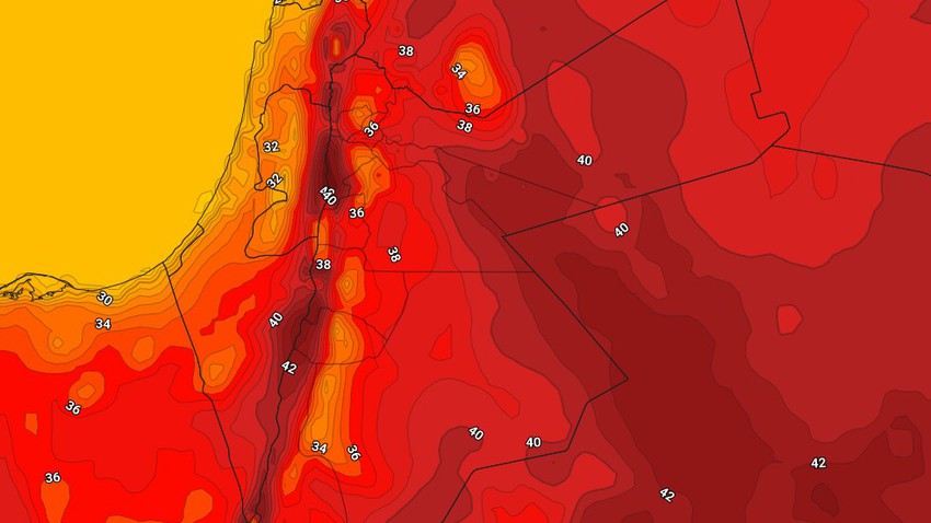 الأردن | المملكة تبدأ بالتأثر بكتلة هوائية حارة الخميس وتوصيات هامة في الداخل 
