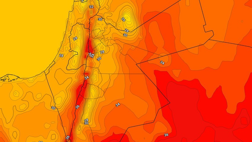 الأردن | كتلة هوائية خريفية مُعتدلة تقترب من المملكة وانخفاض على درجات الحرارة مع إنتشار الغيوم الجمعة     