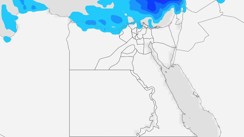 مصر | امتداد مُنخفض جوي وفُرص لبعض الأمطار على الساحل الشمالي الأيام القادمة