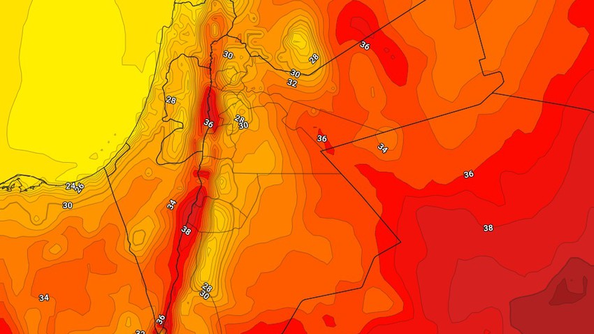 الأردن | انخفاض طفيف على درجات الحرارة الاثنين واجواء رطبة ومُنعشة ليلاً   