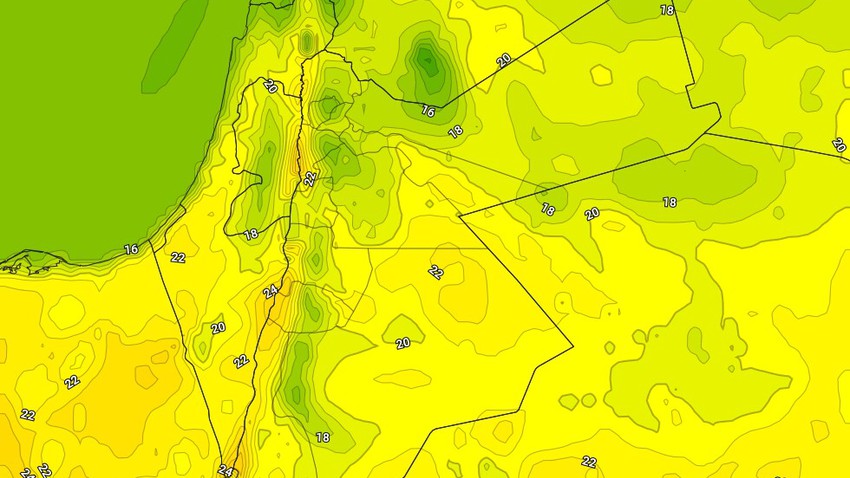 الأردن | ارتفاع قليل على درجات الحرارة الثلاثاء مع ظهور تدريجي لكميات كبيرة من السُحب 