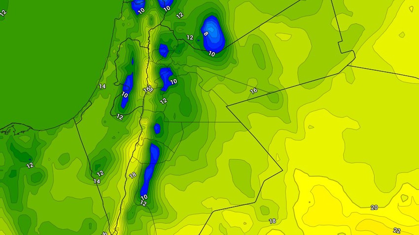 Jordan | A decrease in temperatures in all regions on Tuesday and zero temperatures at night with the formation of frost