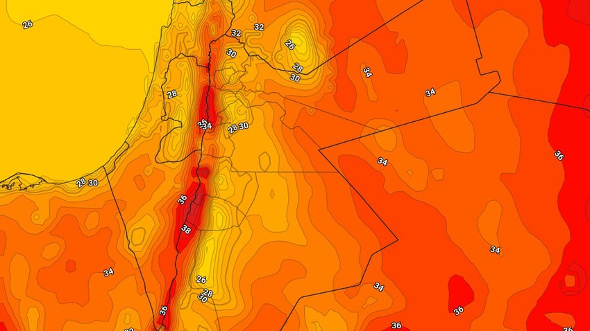 الأردن | انخفاض قليل على درجات الحرارة الأربعاء وأجواء رطبة ليلاً   