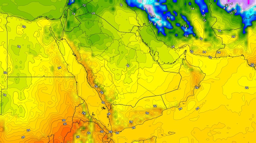 الكويت | ارتفاع على درجات الحرارة الاثنين مع نشاط للرياح الشمالية الغربية على فترات 