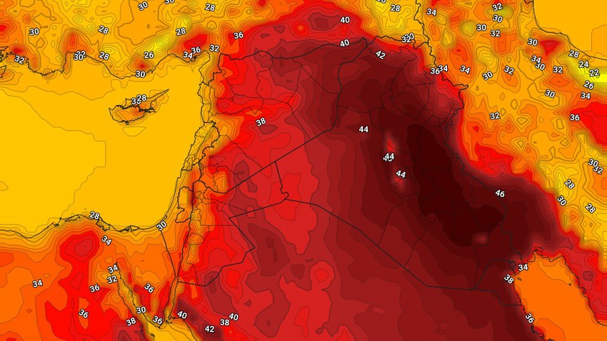 العراق | الحرارة تلامس الـ 50 مئوية في أجزاء من جنوب شرق البلاد الأحد