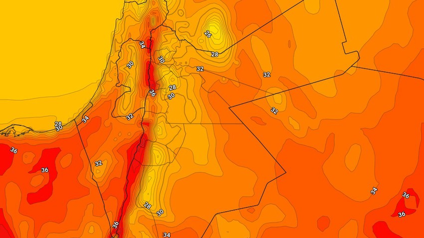 الأردن | تراجع تأثير الكتلة الهوائية المُعتدلة وارتفاع طفيف على درجات الحرارة الإثنين 