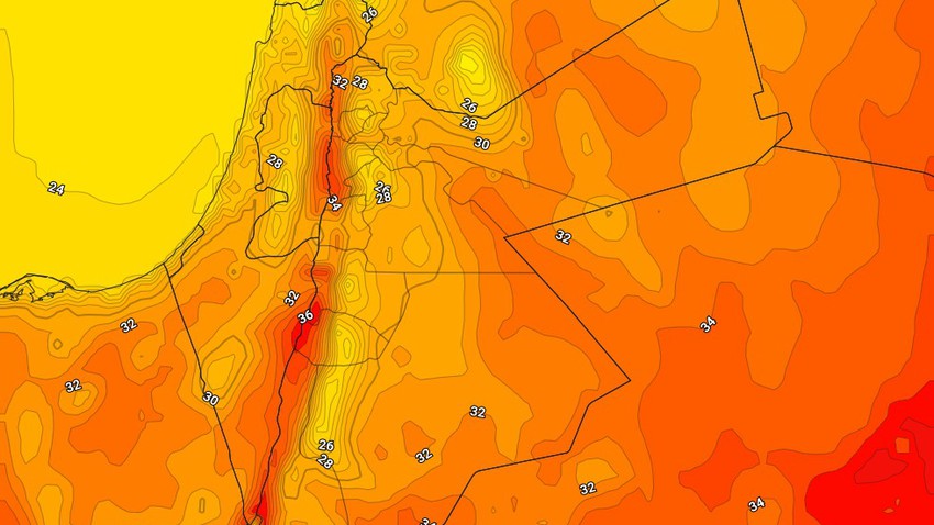 الأردن | استمرار تأثير الكتلة الهوائية المُعتدلة الثلاثاء مع ارتفاع قليل على درجات الحرارة 